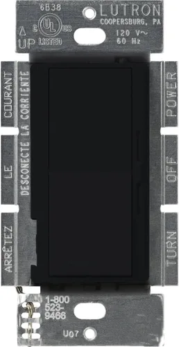 Miniatura 7 de Lutron DVSCELV-300P-BI Diva - Regulador electrónico de bajo voltaje de 300 vatios de un solo polo, galleta