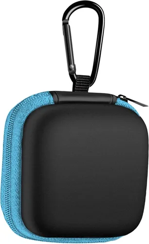 Miniatura 13 de Estuche cuadrado para auriculares, bolsa de almacenamiento portátil de EVA, organizador de accesorios para teléfono celular con mosquetón