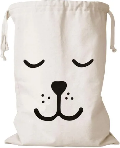 Lependor Cesta de lona para juguetes para niños, bolsa de lavandería resistente con cordón, organizador plegable de productos, regalo personalizado