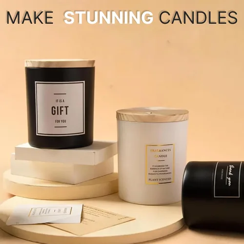 Miniatura 6 de Tarros de 7 onzas – Tarros de velas vacíos para hacer velas – Tarro de vela a granel – Tapas de tarros de vela de vidrio – Recipientes de velas