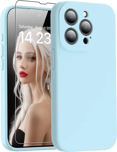Miniatura 24 de DEENAKIN Funda de silicona compatible con iPhone 12 con protector de pantalla, mejora la protección de la cámara, funda protectora suave y flexible