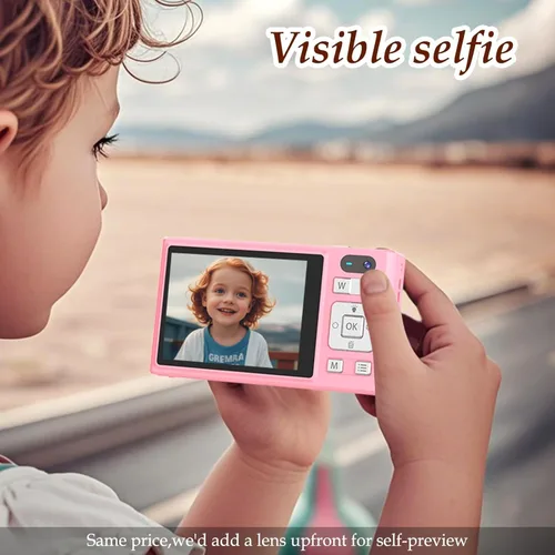 Miniatura 2 de Forc Cámara digital, cámara de fotos 4K con tarjeta de 64 GB, video antivibraciones con zoom 18X, cámara vintage para camping, viajes, vlogging