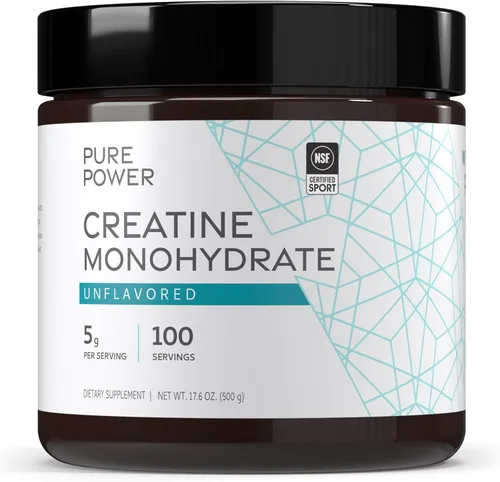 Dr. Mercola Pure Power Monohidrato de creatina - Apoya la fuerza y el rendimiento - Sin sabor - Certificado NSF - Polvo de disolución rápida - 17.60