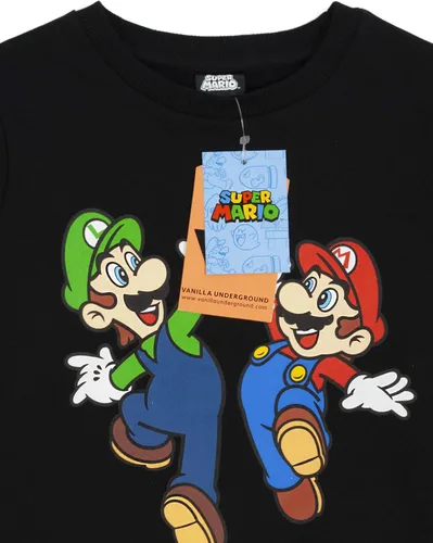 Miniatura 6 de SUPER MARIO Sudadera Luigi Character Gamers - Sudadera de manga larga para niños Negro
