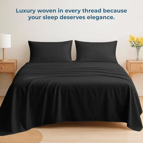 Miniatura 6 de Royale Linens Sábana encimera de tamaño individual XL 100% Algodón Orgánico – Super suave – Sábanas superiores de percal – Sábana encimera