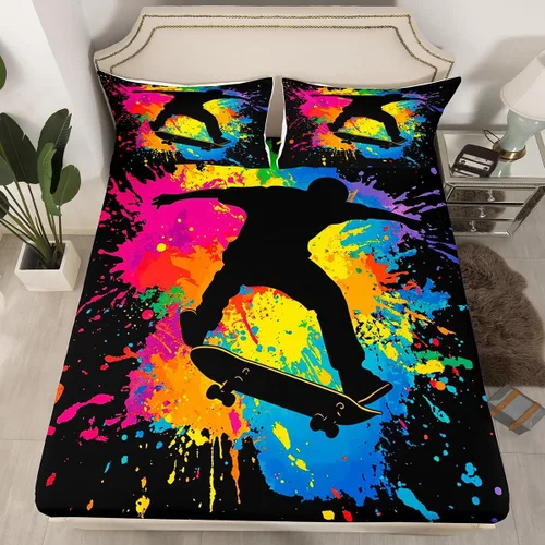 Miniatura 15 de Juego de ropa de cama de bandera estadounidense tamaño individual para niños, adolescentes y hombres, retro, verde militar, camuflaje, bandera