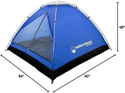 2 Person Camping Tent with Rain Fly and Carrying Bag – Lightweight Outdoor Pop Up Tents for Camping Essentials, Music Festivals, Backpacking,