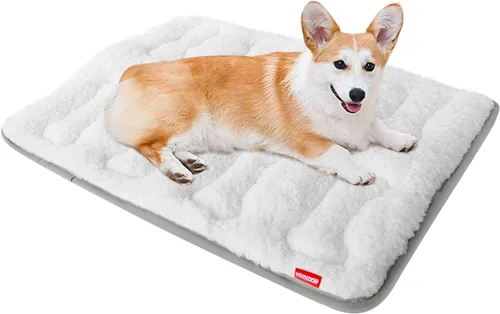 Miniatura 13 de Tapete para jaula de perro (36" x 23"), almohadilla de felpa suave para cama de perro lavable a máquina, almohadilla para jaula, tapete para dormir