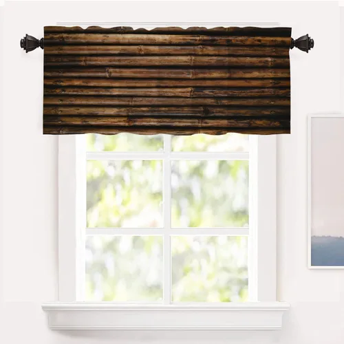 Miniatura 91 de Shrahala Floral Abstract Design Blackout Curtain Tiers, Minimalist Flower Illustration Kitchen Valance Light Blocking Tier Drapes with Rod Pocket, 2