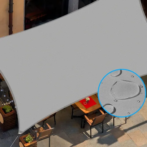 Miniatura 10 de Toldo impermeable de 10 x 10 pies, rectangular, con bloqueo UV, refugio para patio al aire libre, patio, césped, jardín, cochera Beige