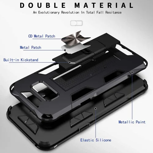 Miniatura 6 de Funda para Samsung Galaxy S8 Plus, funda Samsung Galaxy S8+ de grado militar, funda con función atril incorporada, armadura, resistente, a prueba