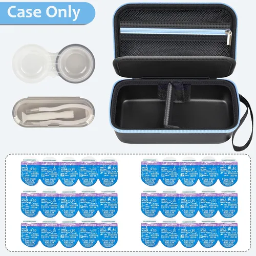 Miniatura 2 de Funda para lentes de contacto diario para más de 30 lentes desechables diarios, organizador portátil de almacenamiento de lentes de contacto