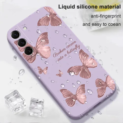 Miniatura 6 de LEECG para Samsung Galaxy S22 Plus, funda de silicona suave con diseños de flores de moda, protector contra caídas y antihuellas para Samsung S22