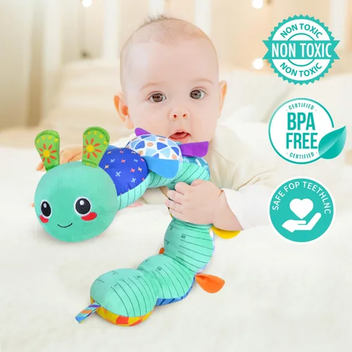 Miniatura 4 de KMUYSL Juguetes para bebés de 0-6 y 6-12 meses, juguete sensorial con música y animales de peluche para 0 1 2 3 4 5 6+ meses, juguete de peluche
