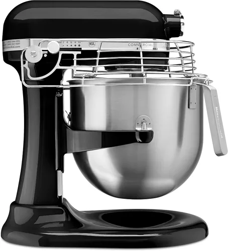 Miniatura 4 de KitchenAid Serie Comercial 8 Cuartos Mezclador de Pie con Soporte de Tazón y Protector de Acero Inoxidable - KSMC895 Negro ónice
