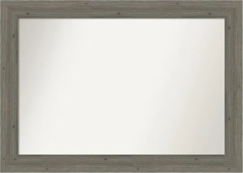 Miniatura 365 de Amanti Art Espejo de pared personalizado no biselado (24.5 x 24.5 pulgadas), marco gris marrón alta, varios tamaños personalizados, espejo de baño