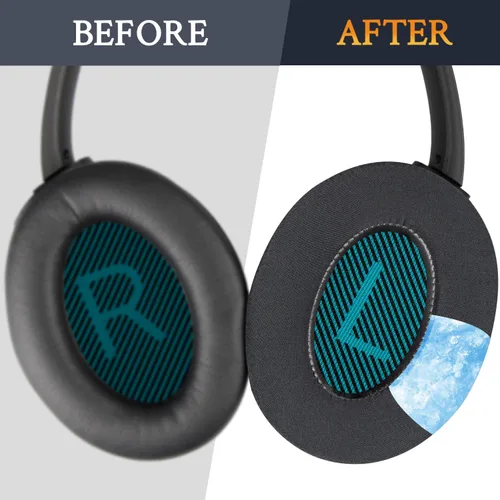 Miniatura 4 de SoloWIT Almohadillas de gel refrescante para auriculares Bose, almohadillas de repuesto para Bose QuietComfort 15 QC15 QC25 QC2 QC35/Ae2 Ae2i Verde