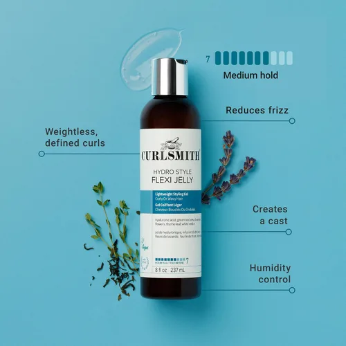 Miniatura 2 de CURLSMITH - Hydro Style Flexi-Jelly - Gel definidor vegano para cabello ondulado, rizado o enrollado