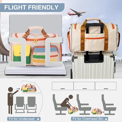 Miniatura 201 de Pequeña bolsa de gimnasio para mujer, bolsa de viaje con compartimento para zapatos