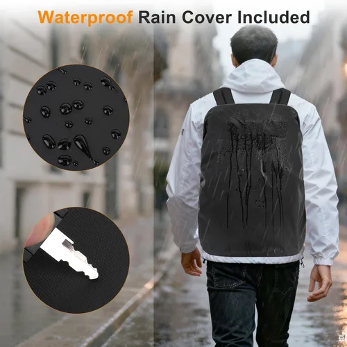 Miniatura 5 de MOSISO Mochila para cámara DSLR/SLR/SLR/sin espejo con bolsillo superior con solapa superior, mochila de fotografía con compartimento para laptop