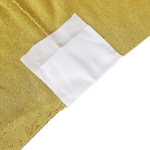 Miniatura 8 de Efavormart - Mantel rectangular ajustable de elastano de 6 pies, color dorado metálico con purpurina