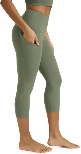 Miniatura 59 de ODODOS - Leggings capri de cintura alta para mujer con bolsillos, control de abdomen, no se transparentan, para entrenamiento atlético, running