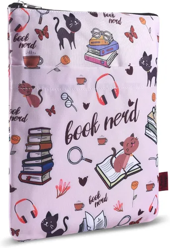 Miniatura 34 de Funda de libro para los amantes de los libros, protector de libros, fundas de libro para libros de tapa blanda, tela lavable, fundas de libro