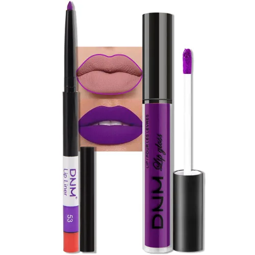 Miniatura 23 de evpct 2 Piezas Lápiz Labial Líquido Verde Esmeralda con Brillo Glitter, Brillo Labial Tinte y Delineador de Labios Retráctil, Set de Maquillaje