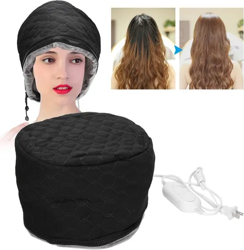 Miniatura 9 de Gorra eléctrica para el cabello, gorra térmica para el cuidado del cabello, sombrero ajustable para el tratamiento de aceite caliente con 3 modos