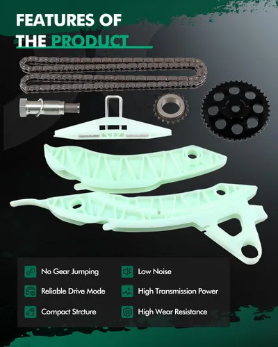 Miniatura 5 de SCITOO Juego de cadenas de distribución del motor para Mini Cooper 1.6L l4 DOHC 16 válvulas, código de motor N14B16A 2007-2012, herramientas