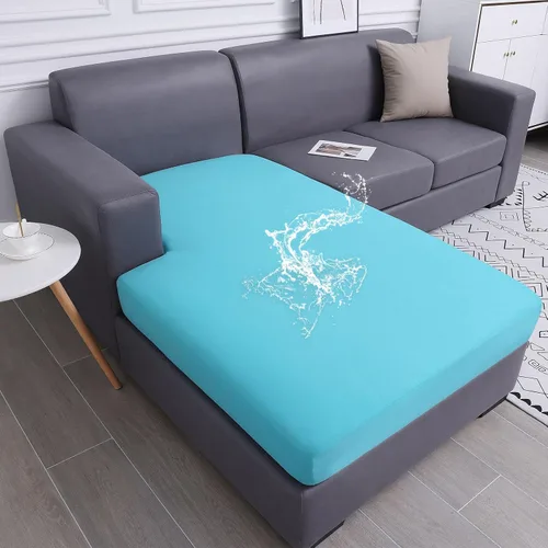 Miniatura 67 de hyha Fundas de cojín impermeables para sofá, funda elástica para asiento de sofá para perro, lavable, antideslizante, impermeable, fundas de cojín