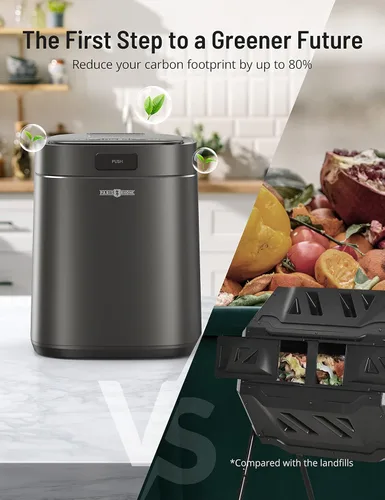 Miniatura 2 de Paris Rhône Compostador de cocina inteligente para residuos, contenedor eléctrico de compost de cocina, respetuoso con el medio ambiente
