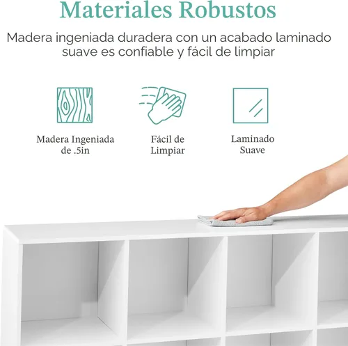 Miniatura 7 de Best Choice Products Organizador de almacenamiento de 8 cubos, apertura de estante de 11 pulgadas, estantería, estante de exhibición, personalizable