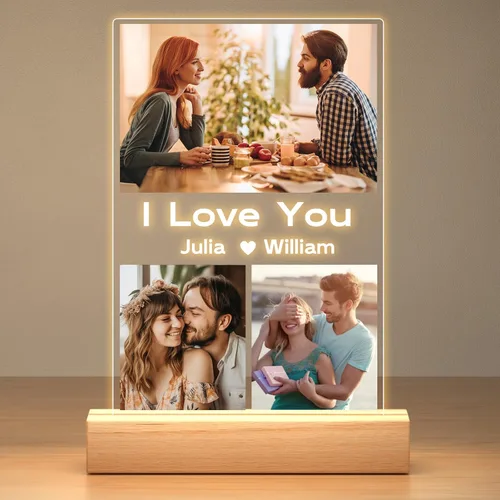 Miniatura 19 de Marcos de fotos personalizados con foto, marco de fotos personalizado con luz nocturna, marco de fotos personalizado, regalos personalizados de 5
