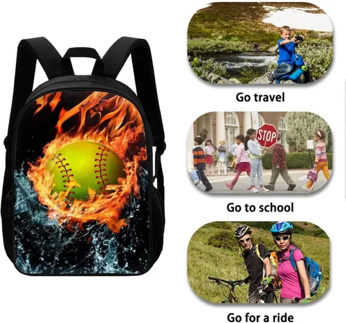 Miniatura 131 de HUGS IDEA Los animales frescos 3D niños escuela libro bolsa niños impresión mochilas, Baloncesto, Moderno