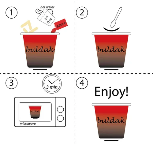 Miniatura 3 de Buldak Tteokbokki - Paquete de 2 pasteles de arroz coreanos instantáneos, pastel de arroz Tteokbokki Tteokbokki (picante)