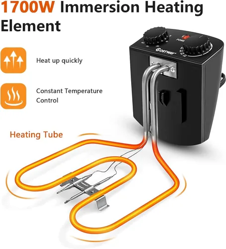 Miniatura 6 de ARLIME Freidora eléctrica con canasta, freidora comercial de 5.3 cuartos de galón con temperatura ajustable, temporizador, tapa extraíble