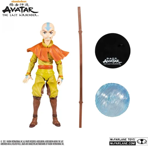 Miniatura 3 de McFarlane Toys Avatar: The Last Airbender Aang - Figura de acción de 7 pulgadas con accesorios