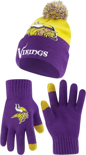 Miniatura 17 de Ultra Game Adults NFL Official Super Soft Winter Beanie Knit Hat With Warm Touch Screen Gloves Color del equipo 2