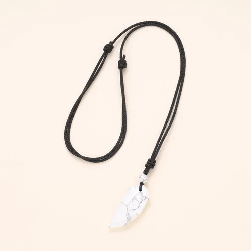 Miniatura 6 de COAI - Collares para parejas con colgante de diente de lobo, sin metal, Negro, N514-3