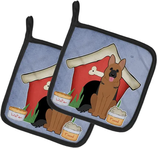 Miniatura 53 de Caroline's Treasures BB2894PTHD Dog House Collection Chow Chow Chow - Par de soportes para ollas, 7.5HX7.5W, multicolor 4-Azul