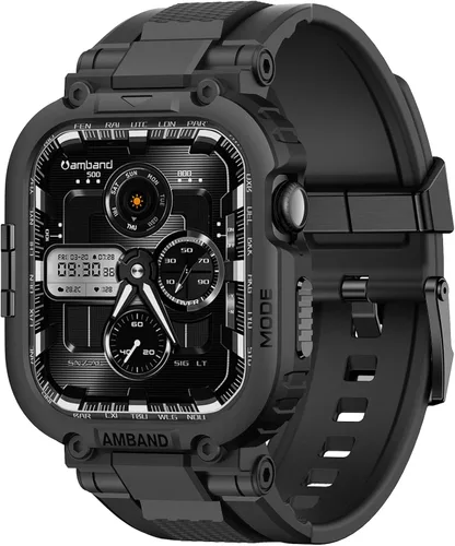Miniatura 42 de amBand Bands - Funda protectora de pantalla compatible con Apple Watch Ultra 3/2/1 de 1.732 pulgadas, correa resistente M1 Sport Series y película