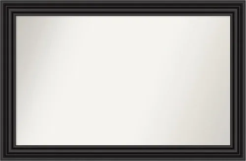 Miniatura 351 de Amanti Art Espejo personalizado, espejo de baño negro puente, espejo de pared o espejo de tocador de baño sobre el fregadero (26 x 26 pulgadas)