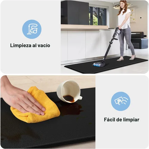 Miniatura 4 de StepLively Tapete de cocina, 2 piezas, tapetes de cocina acolchados para piso, juego de alfombras de cocina antifatiga, tapete antideslizante