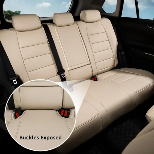 Miniatura 5 de coverdream Corolla Cross - Fundas de asiento de cuero para Toyota Corolla Cross Hybrid 2023-2026 (S,SE, XSE, Nightshade) SUV, protector de asiento