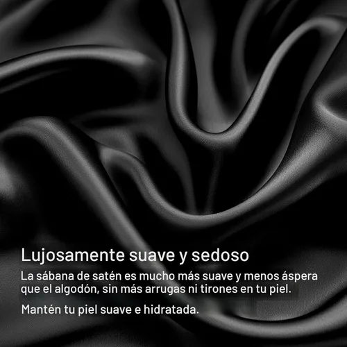 Miniatura 3 de BEDELITE - Juego sábanas de satén de 4 piezas, suaves y sedosas para cabello y piel, 1 sábana bajera con esquinas profundas, 1 sábana encimera y 2