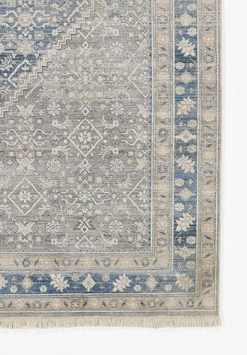 Miniatura 3 de Momeni Izmir - Alfombra tradicional de poliéster para interiores, azul, 5 pies x 7 pies 9 pulgadas