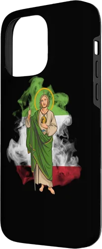 Miniatura 2 de Funda para iPhone 14 Pro Max San Judas Tadeo con Bandera de México