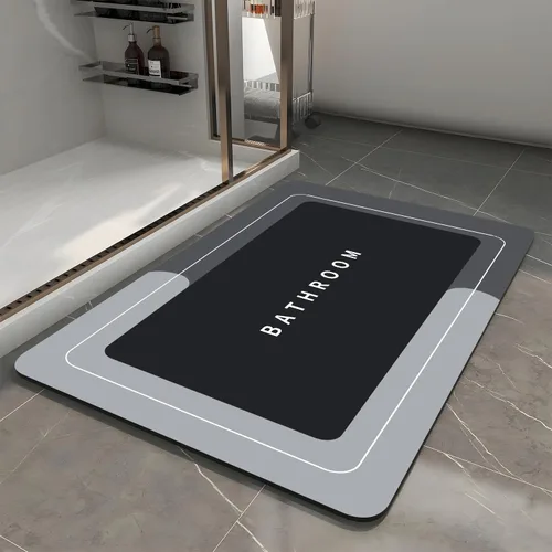 Tapete de baño, de secado rápido, antideslizante, delgado, súper absorbente, tapete de baño, tapete de baño para suelo, bañera, tocador, tapete de