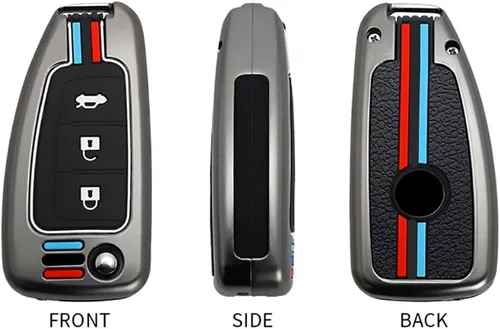Miniatura 4 de ontto Soporte para llavero de 3 botones para llave plegable Nissan, funda de metal con llavero compatible con Nissan Rogue Rogue Select Rogue